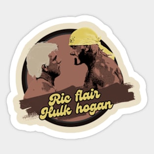 ric flair and hulk hogan epic battle Sticker